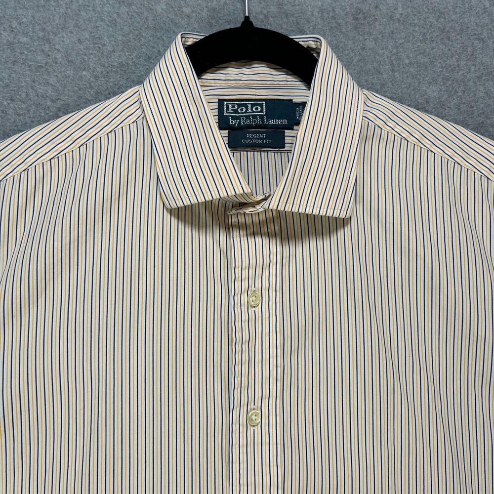 Polo Ralph Lauren Button Down Regent Mens 16.5 Multi Stripe Preppy Business